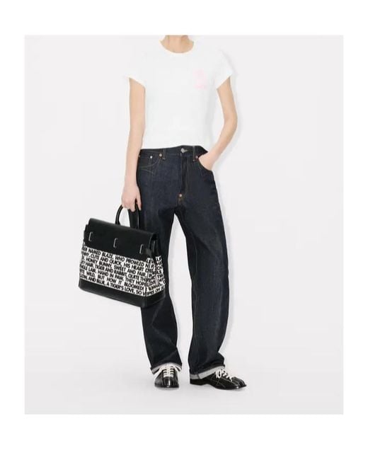 KENZO White Cartoon' Embroidered T-Shirt