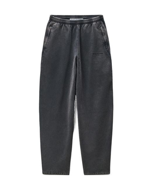 Alexander Wang Gray Elastic Waist Wide-Leg Trousers