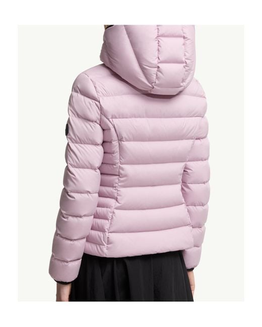 Moncler Pink Herbe Hooded Short Down Jacket