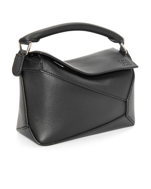 Loewe Black Mini Puzzle Top Handle Bag