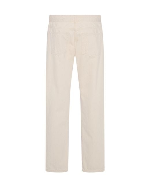 The Row White Belt Loops Jeans