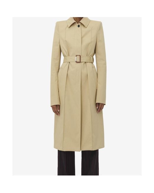 McQueen Natural Belted Waist Trench Coat