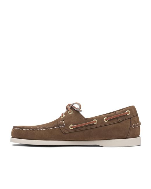 Sebago Brown Docksides Portland Lace-Up Boat Shoes for men