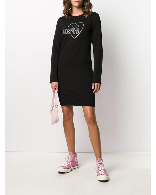 Moschino Black Logo Detail Dress