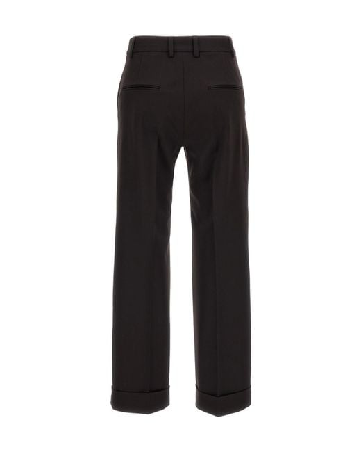 Alberto Biani Black Straight-Leg Casual Pants