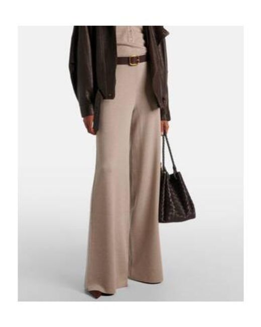Ralph Lauren Natural Wool Wide-Leg Pants