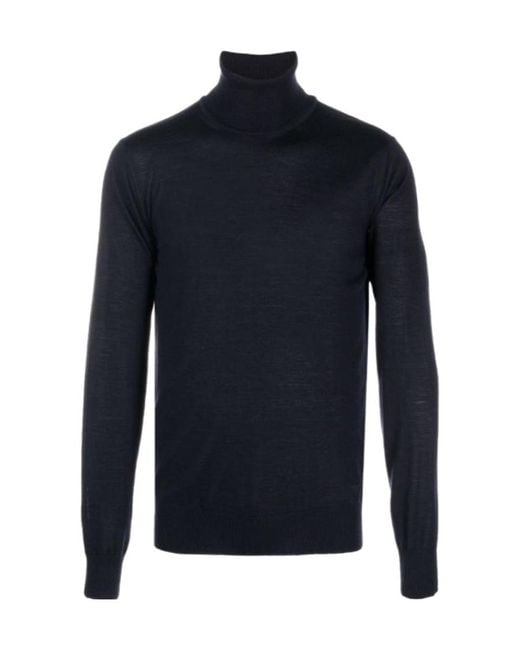 Emporio Armani Blue Turtleneck Knitted Jumper for men