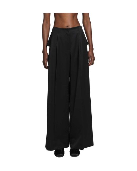 Simone Rocha Black Wide-Leg Casual Pants