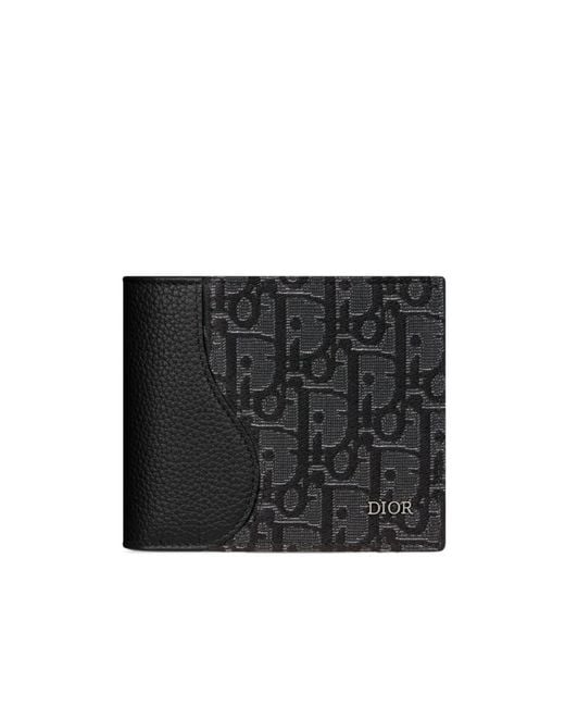 Dior Black Saddle Bifold Wallet for men