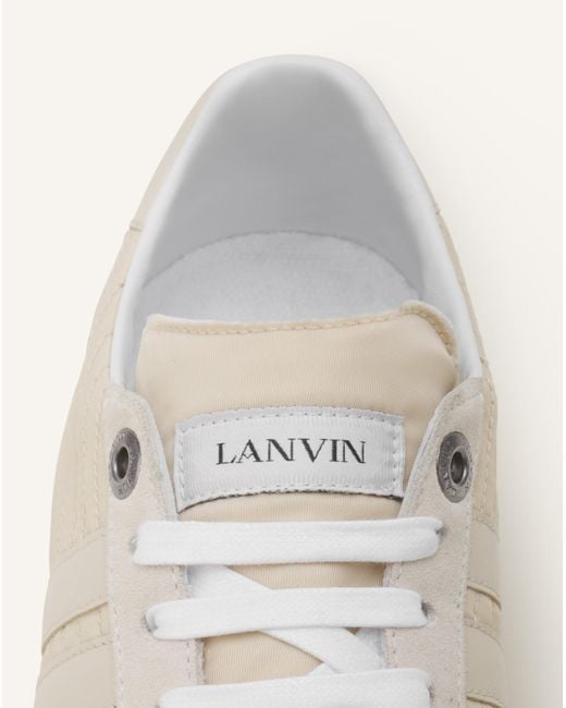 Lanvin White Quilted Logo Sneakers