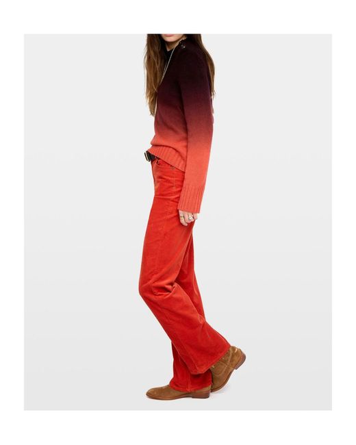 Zadig & Voltaire Red Long Sleeve Sweater