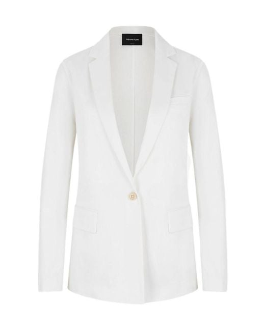 Fabiana Filippi White Long-Sleeved Suit Jacket