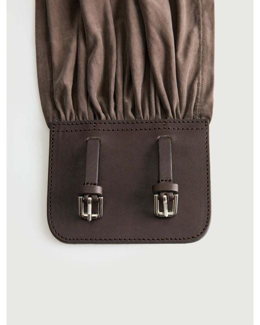 Paloma Wool Brown Double-Buckle Fastened Top