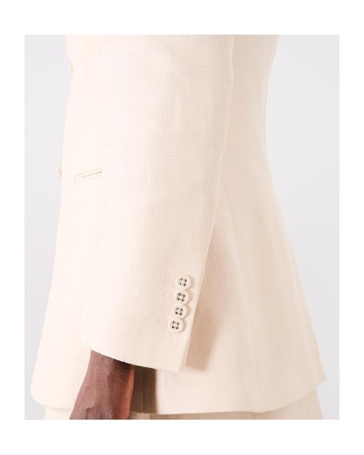Officine Generale Natural Long-Sleeved Suit Jacket