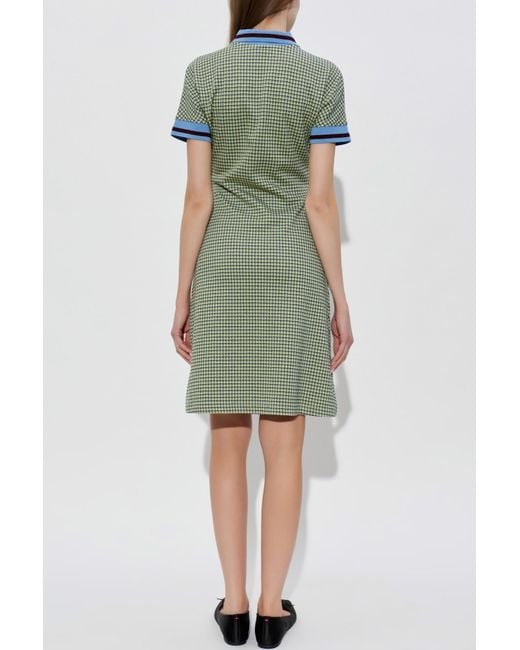 Marni Green Checked Mini Dress