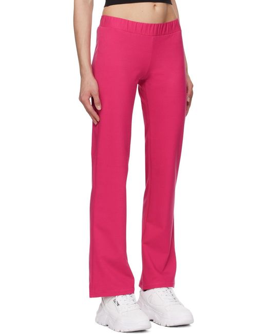 Versace Jeans Pink Logo Crystal Sweatpants