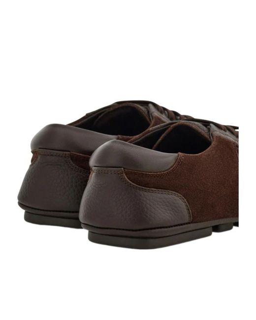 Ferragamo Brown Lace-Up Driver for men