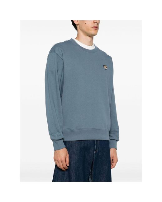 KENZO Blue Lucky Tiger Embroidered Crewneck Sweatshirt for men