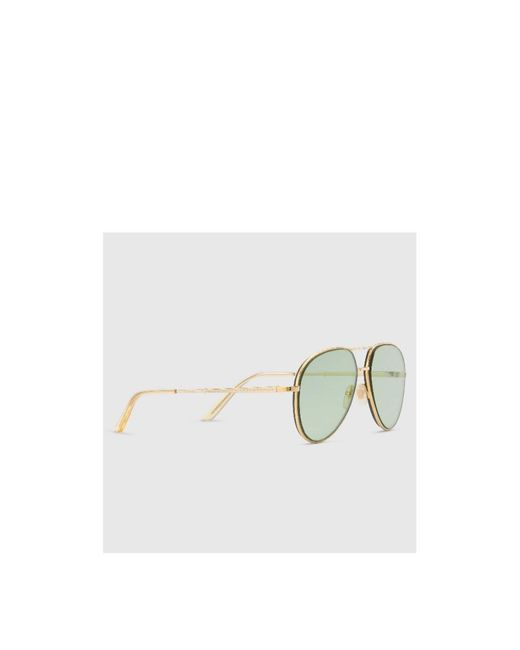 Gucci Green Eyewear Aviator Frame Sunglasses for men