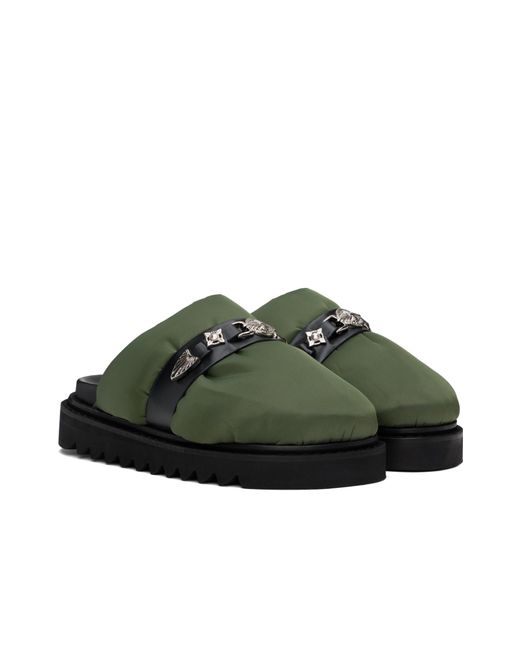 Toga Virilis Green Round Toe Slippers for men