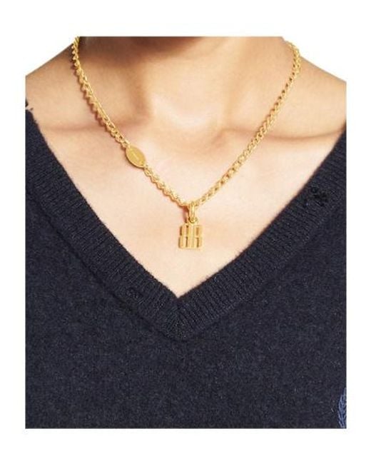 Balenciaga Metallic Nano Thin Necklace