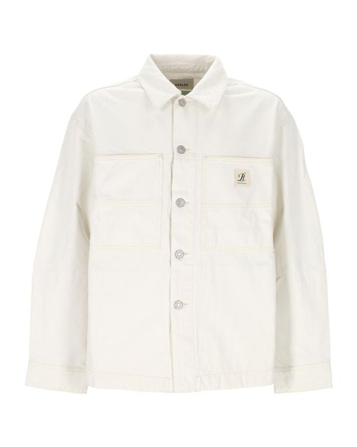 Agolde White Button-Up Jacket for men