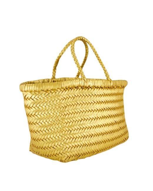 Dragon Diffusion Yellow Woven Handbag