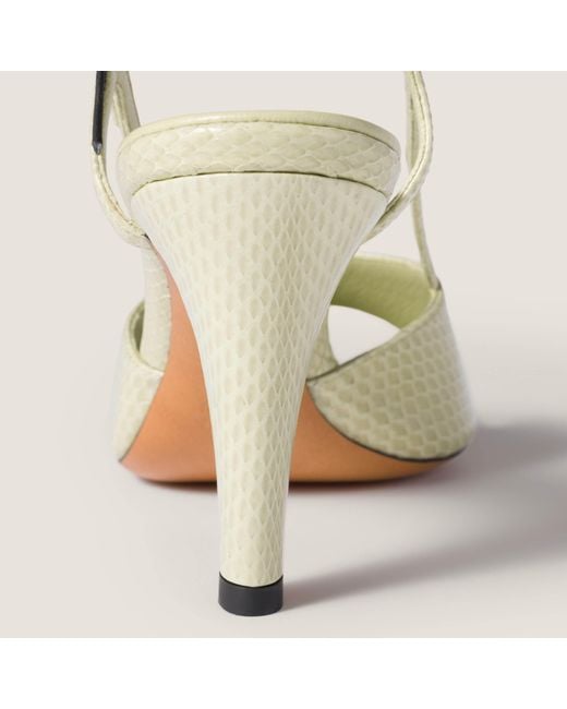 Miu Miu Metallic Ayers Slingback Sandals