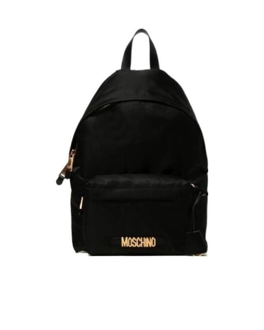 Moschino Black Logo Backpack