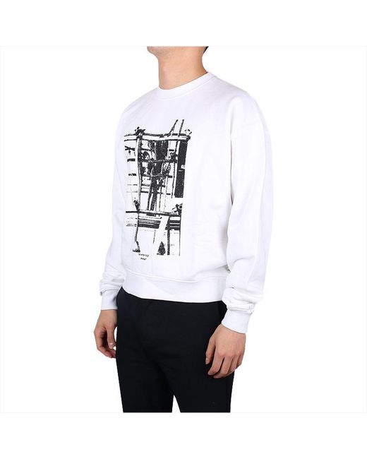 Off-White c/o Virgil Abloh White Printed Pattern Sweater for men