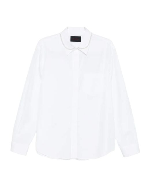 Simone Rocha White Pearl-Embellished Shirt for men