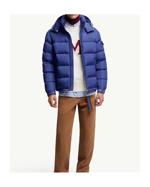 Moncler Blue Maya Zip-Up Hooded Jacket for men