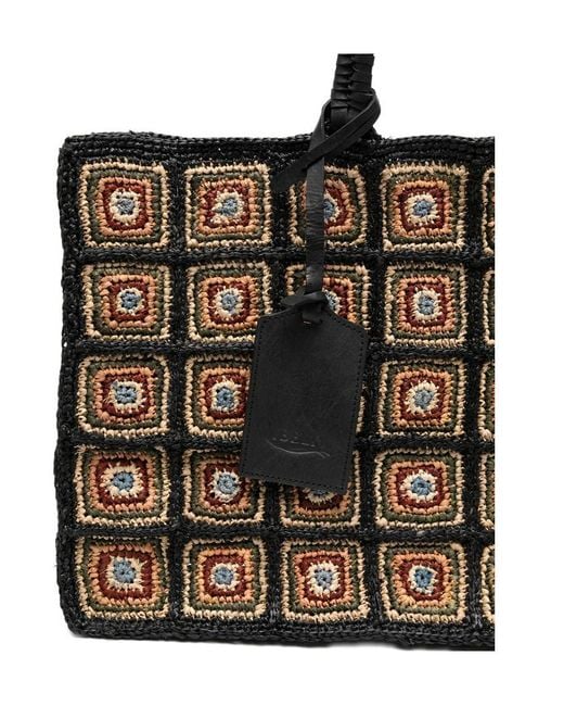 IBELIV Black Squared Tote Bag
