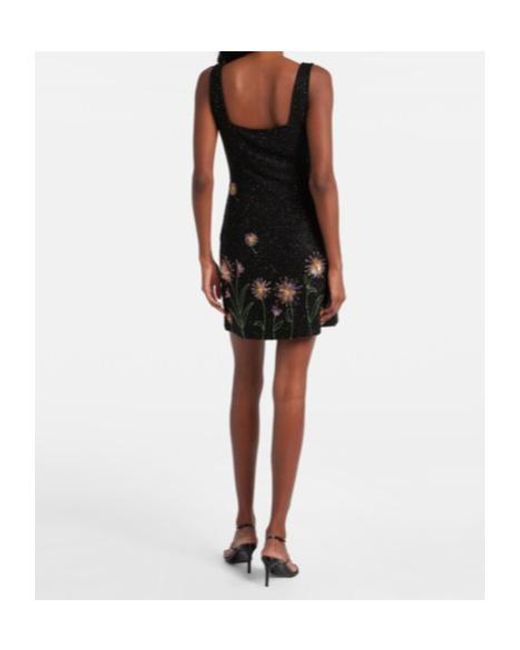 Staud Black Le Sable Beaded Minidress