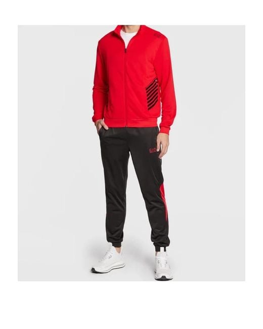 EA7 Red Logo Casual Jacket for men