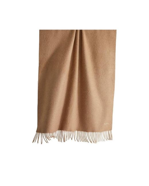 Max Mara Brown Fringed Shawl