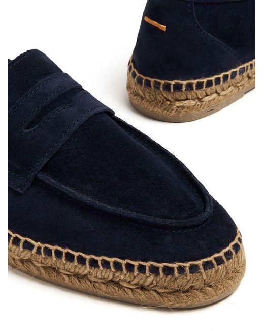 Castaner Blue Castañer Penny Loafer Espadrilles for men