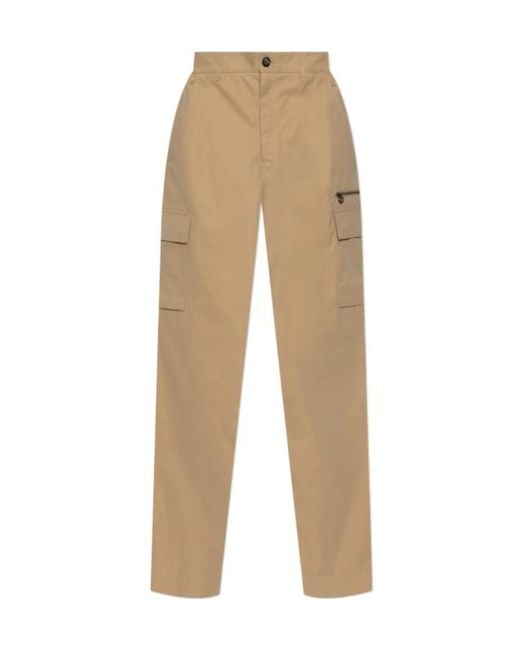 Versace Natural Flap-Pocket Trousers for men