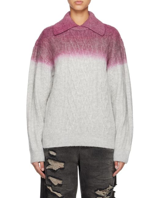 Adererror Gray Gradient Knitted Sweater for men
