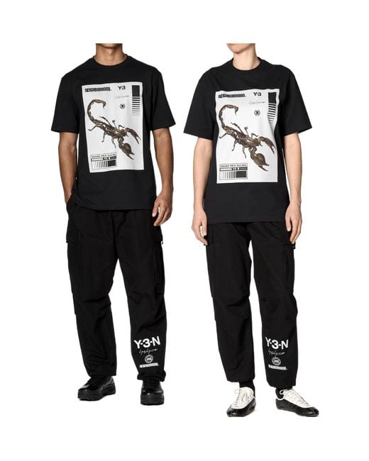 Y-3 Black Scorpion Graphic T-Shirt for men