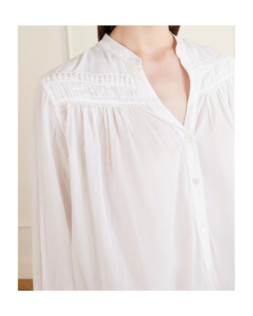 Nili Lotan White Clarys Blouse