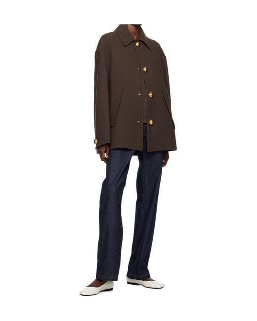 AMI Brown Ami Long Sleeved Straight Hem Jacket
