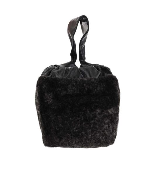 Jil Sander Black Wrist Strap Small Tote Bag