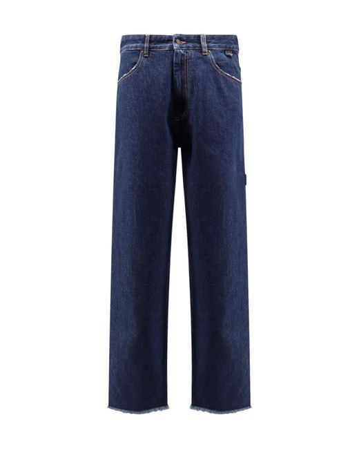 DARKPARK Blue Chain Adorned Relax Fit Worker Denim for men