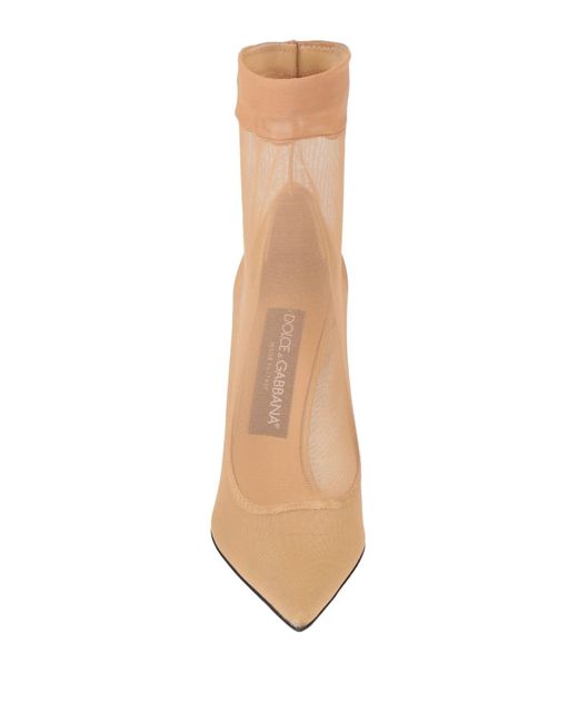 Dolce & Gabbana Natural Solid Color Ankle Boots