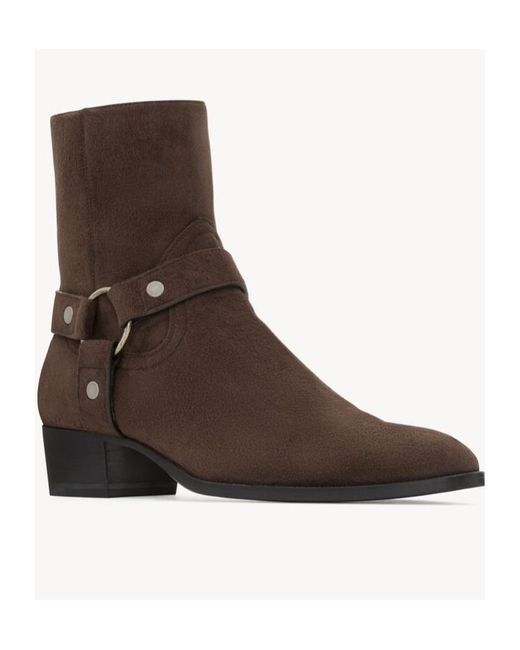 Saint Laurent Brown Wyatt Ankle Boots for men