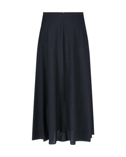 Jil Sander Blue Flared Midi Skirt