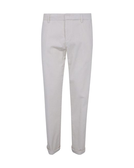 Dondup Gray Corduroy Trousers for men