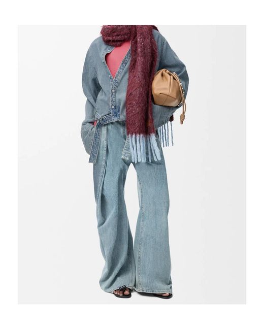 Loewe Blue Draped Denim Shirt