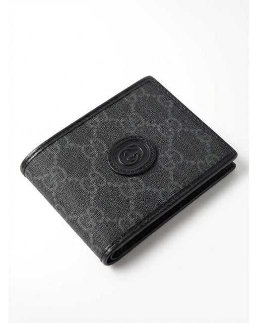 Gucci Black Gg-Canvas Bi-Fold Wallet for men